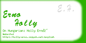 erno holly business card